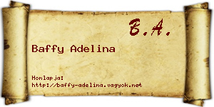 Baffy Adelina névjegykártya